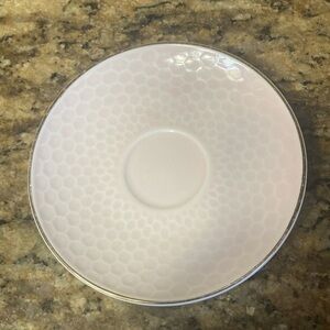 HONEYCOMB pink PORCELAIN  ESPRESSO plate cup